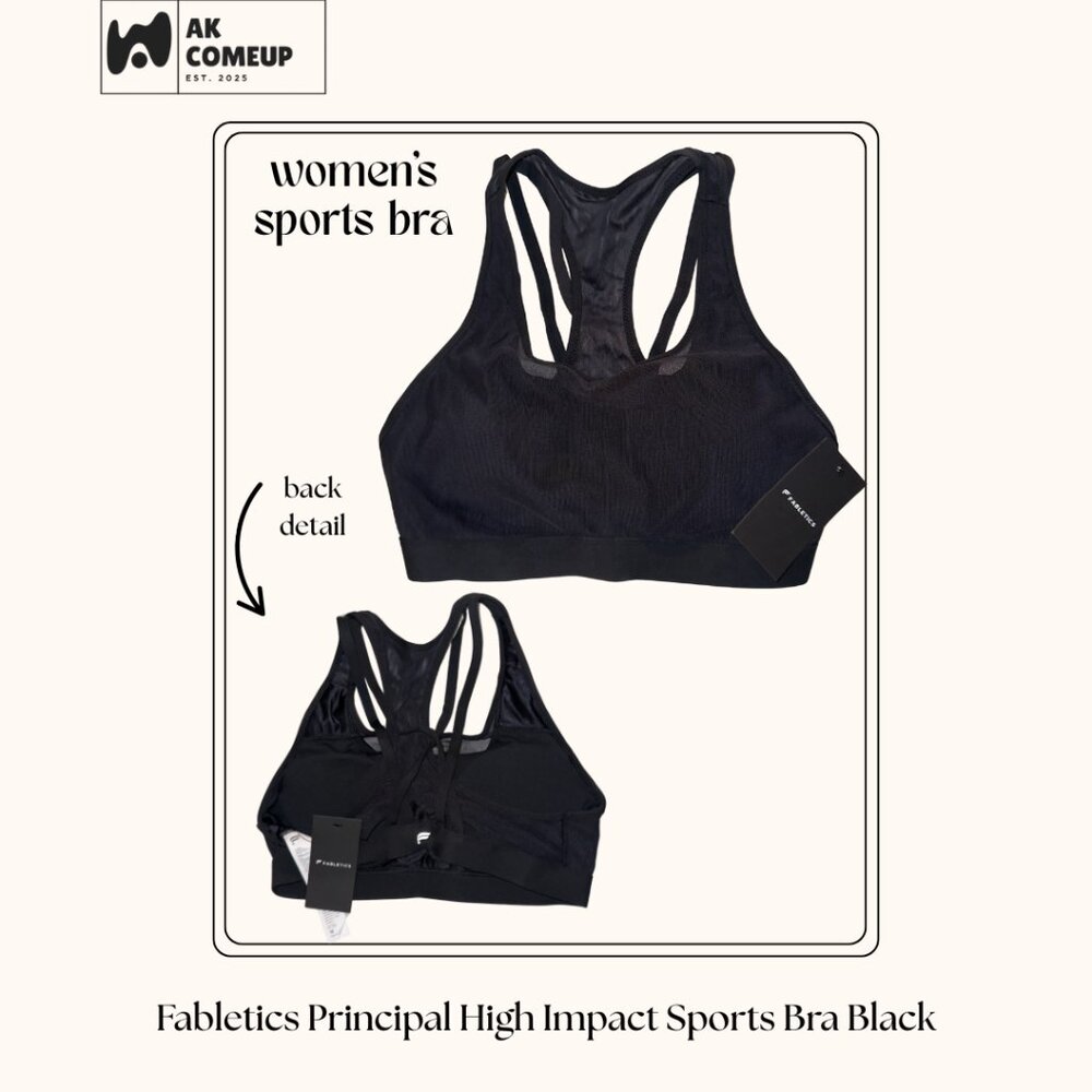 Fabletics Principal High Impact Sports Bra Black